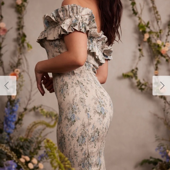 V. Chapman the Lilac Dress in Blue Bouquet - Picture 3 of 5